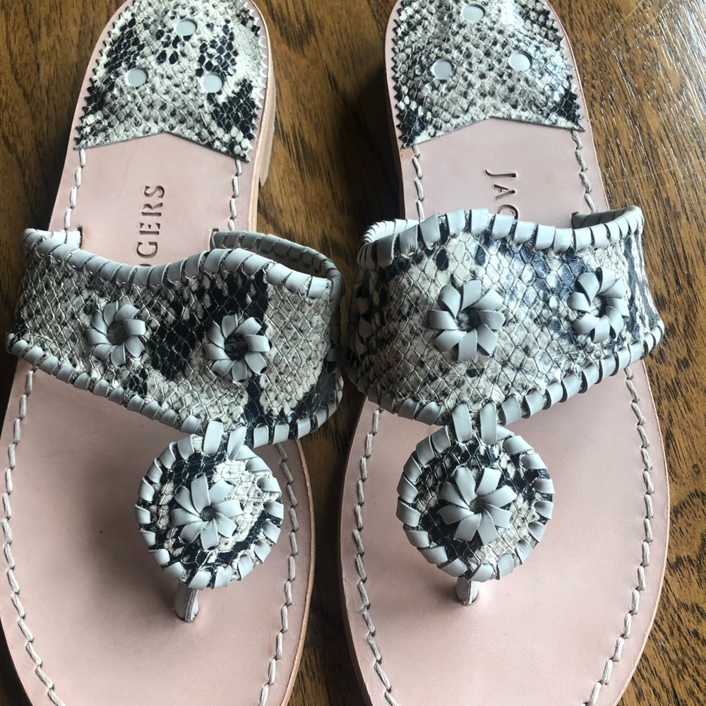 Snakeskin Jack Rogers Flat Sandal